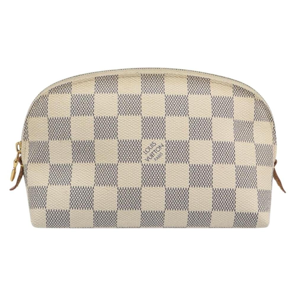 Louis Vuitton Damier Azur Pochette Cosmetic PM Pouch White